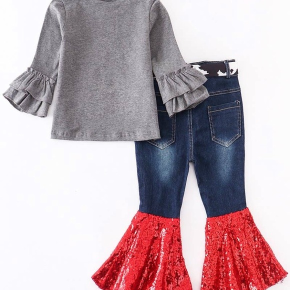 Honeydew Heifer Sequins Bell Denim Set - Picture 5 of 7